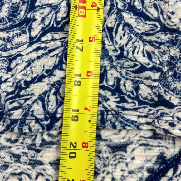 Lucky Brand Blue & White ¾ sleeve Peasant Top - Picture 6 of 9